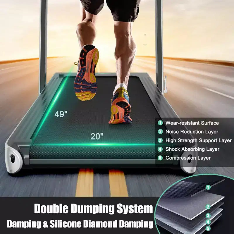 Costway 4.75HP 2 In 1 Folding Treadmill W/Remote APP