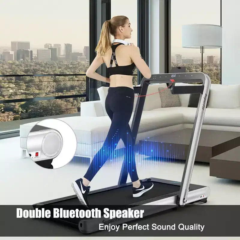 Costway 4.75HP 2 In 1 Folding Treadmill W/Remote APP
