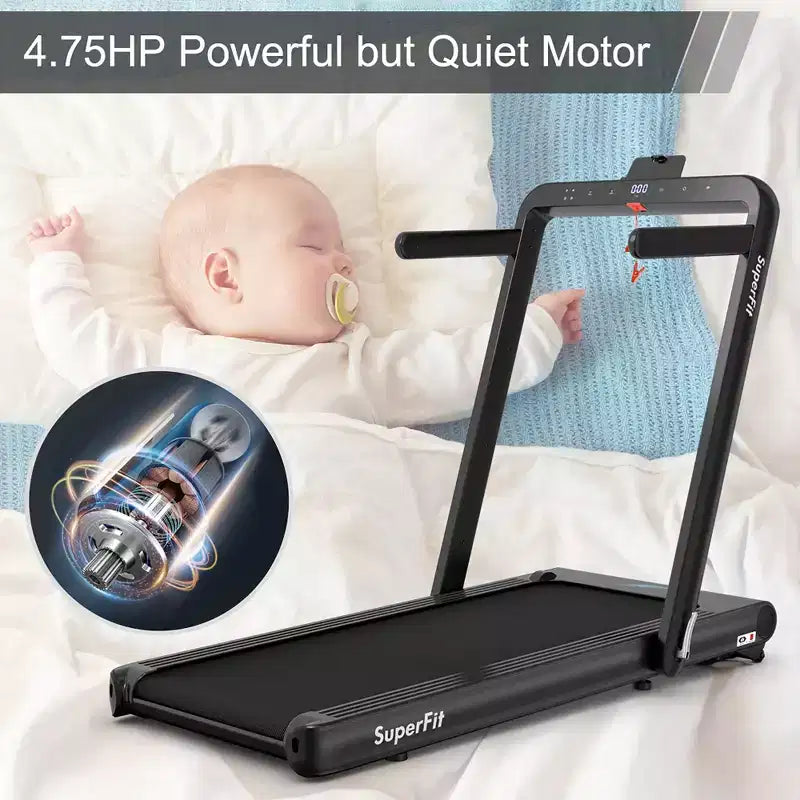 Costway 4.75HP 2 In 1 Folding Treadmill W/Remote APP