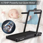 Costway 4.75HP 2 In 1 Folding Treadmill W/Remote APP