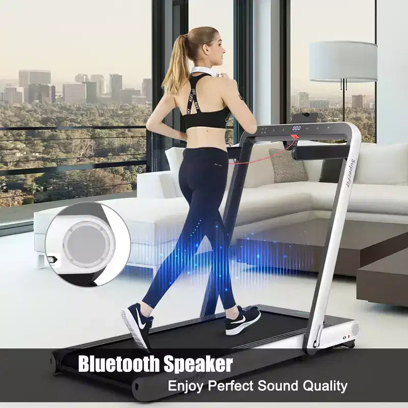 Costway 4.75HP 2 In 1 Folding Treadmill W/Remote APP