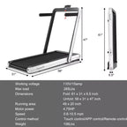 Costway 4.75HP 2 In 1 Folding Treadmill W/Remote APP