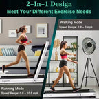 Costway 4.75HP 2 In 1 Folding Treadmill W/Remote APP