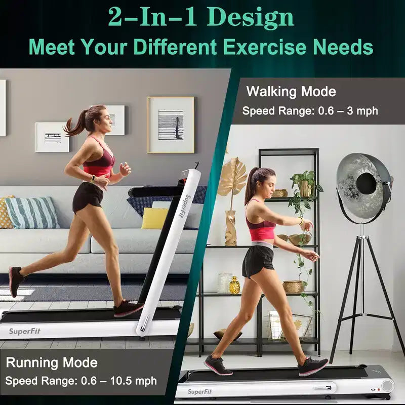 Costway 4.75HP 2 In 1 Folding Treadmill W/Remote APP