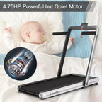 Costway 4.75HP 2 In 1 Folding Treadmill W/Remote APP