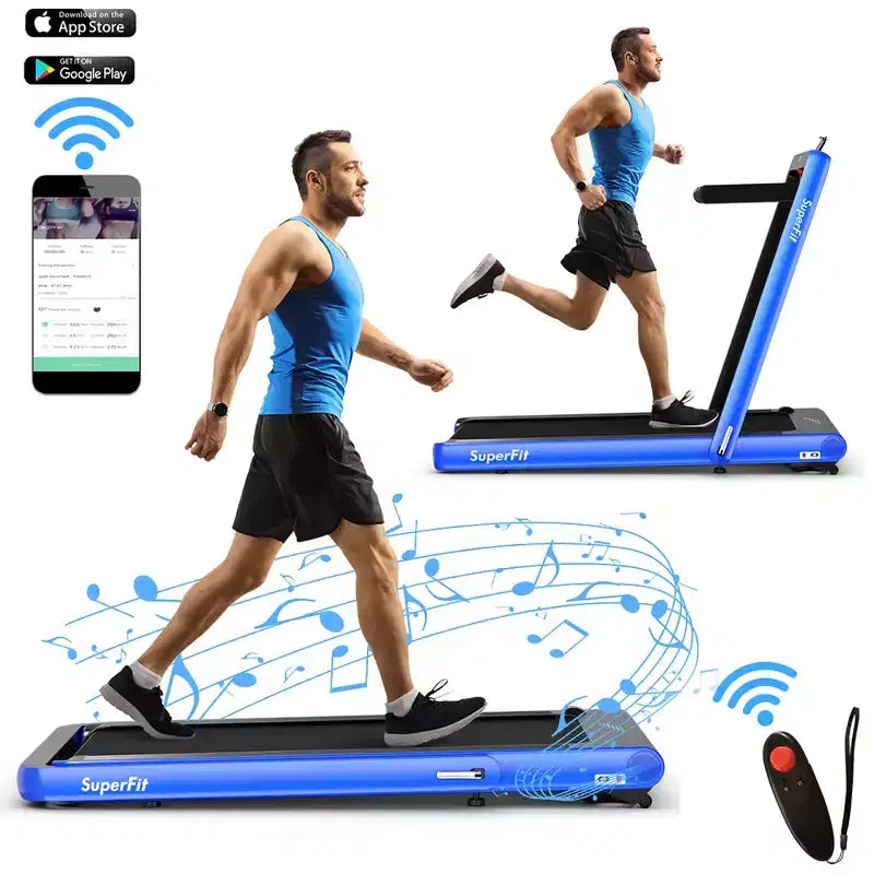 Costway 4.75HP 2 In 1 Folding Treadmill W/Remote APP