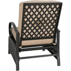 Adjustable Recliner Lounge Chair Patio Lounge Sofa with Cushion - 38 (D) x 26.5 (W) x 38.5 (H) INCH