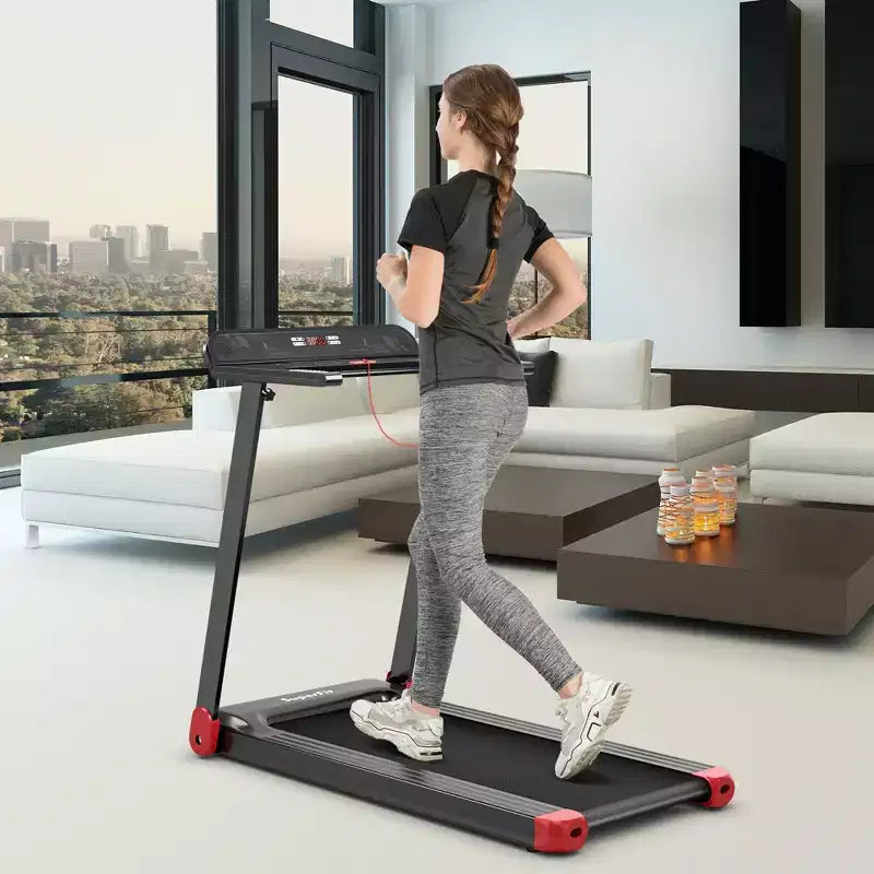 Costway Folding Electric Treadmill Compact Walking Running Machine w/APP Control Speaker