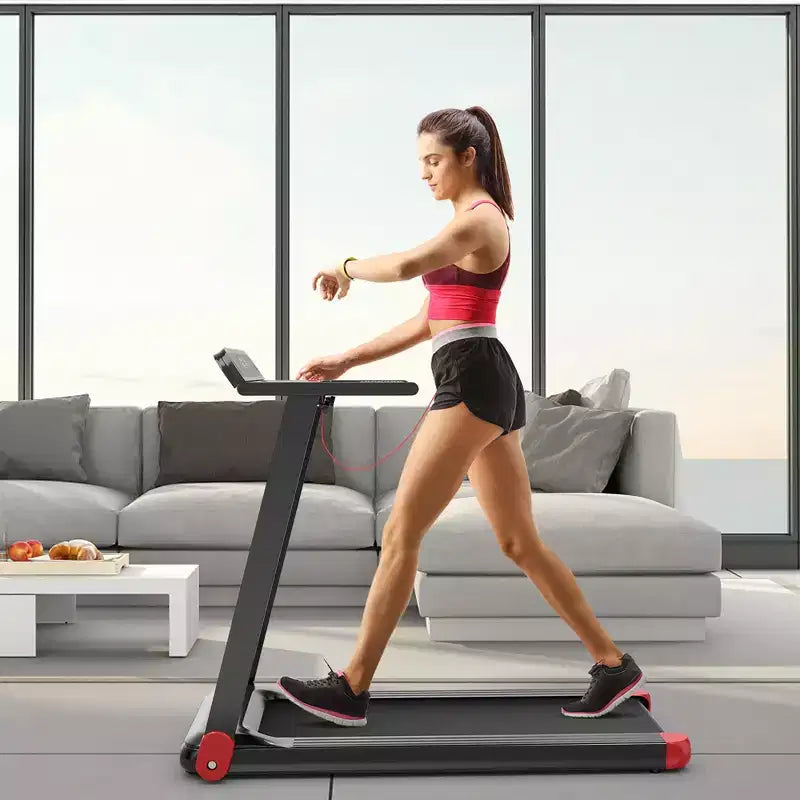 Costway Folding Electric Treadmill Compact Walking Running Machine w/APP Control Speaker
