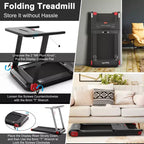Costway Folding Electric Treadmill Compact Walking Running Machine w/APP Control Speaker