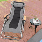 Costway Padded Zero Gravity Lounge Chair Oversize Folding Adjustable