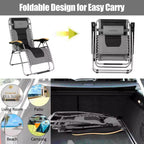 Costway Padded Zero Gravity Lounge Chair Oversize Folding Adjustable