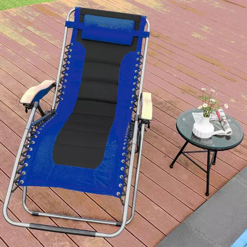 Costway Padded Zero Gravity Lounge Chair Oversize Folding Adjustable