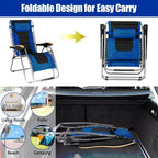 Costway Padded Zero Gravity Lounge Chair Oversize Folding Adjustable