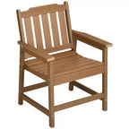 Outsunny Plastic Patio Chairs, Outdoor Dining Chair with Armrests, Outdoor Armchair for Lawn, Garden, Poolside, Backyard,