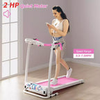 Costway 2 HP Folding Treadmill Motorized Running Machine 12 Preset Program & LCD Display Black/White