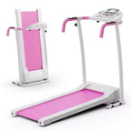 Costway 2 HP Folding Treadmill Motorized Running Machine 12 Preset Program & LCD Display Black/White