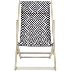 Rive Sling Chair W/ Cushion Indoor/Outdoor - PAT7039 - Navy/White - Safavieh