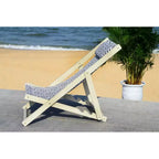 Rive Sling Chair W/ Cushion Indoor/Outdoor - PAT7039 - Navy/White - Safavieh
