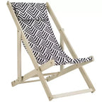 Rive Sling Chair W/ Cushion Indoor/Outdoor - PAT7039 - Navy/White - Safavieh