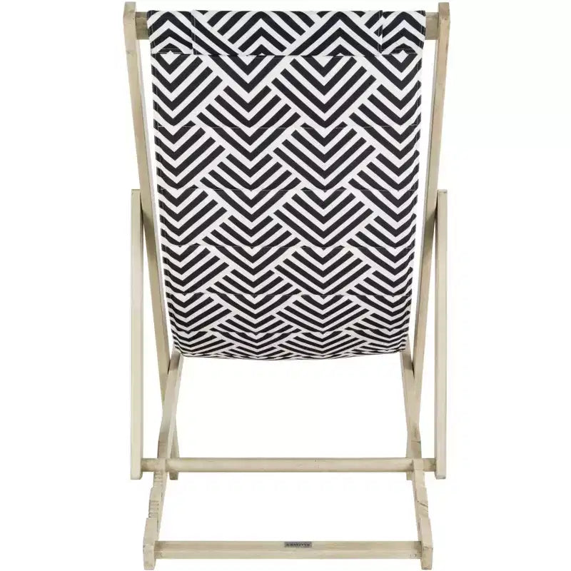 Rive Sling Chair W/ Cushion Indoor/Outdoor - PAT7039 - Navy/White - Safavieh