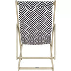 Rive Sling Chair W/ Cushion Indoor/Outdoor - PAT7039 - Navy/White - Safavieh