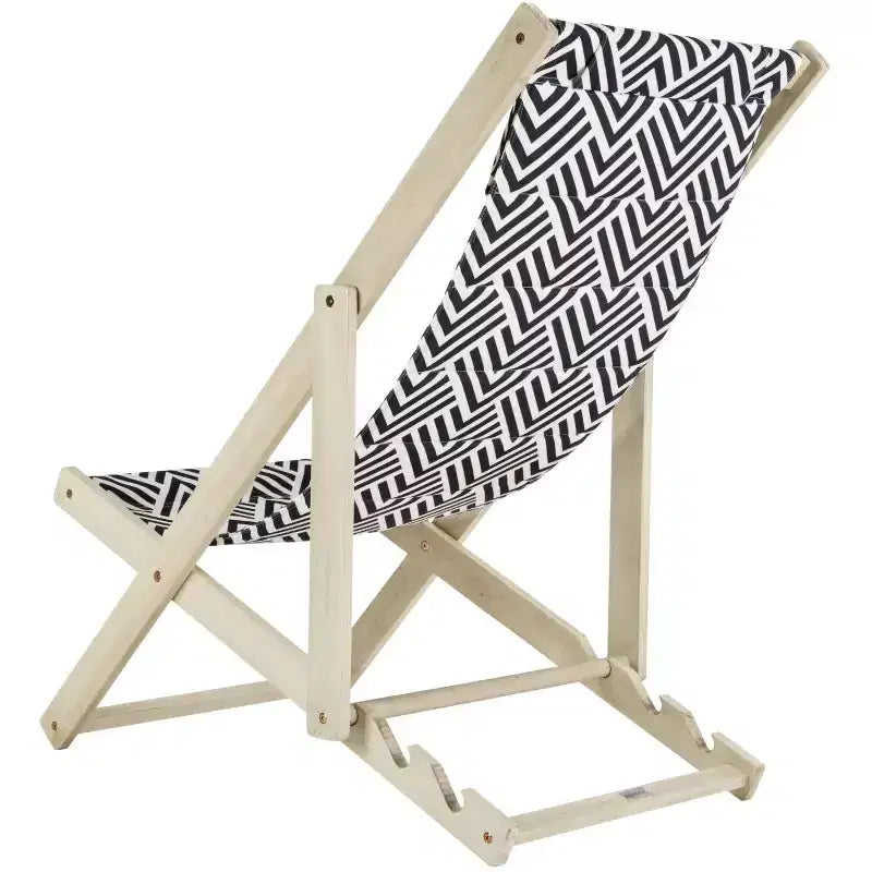 Rive Sling Chair W/ Cushion Indoor/Outdoor - PAT7039 - Navy/White - Safavieh