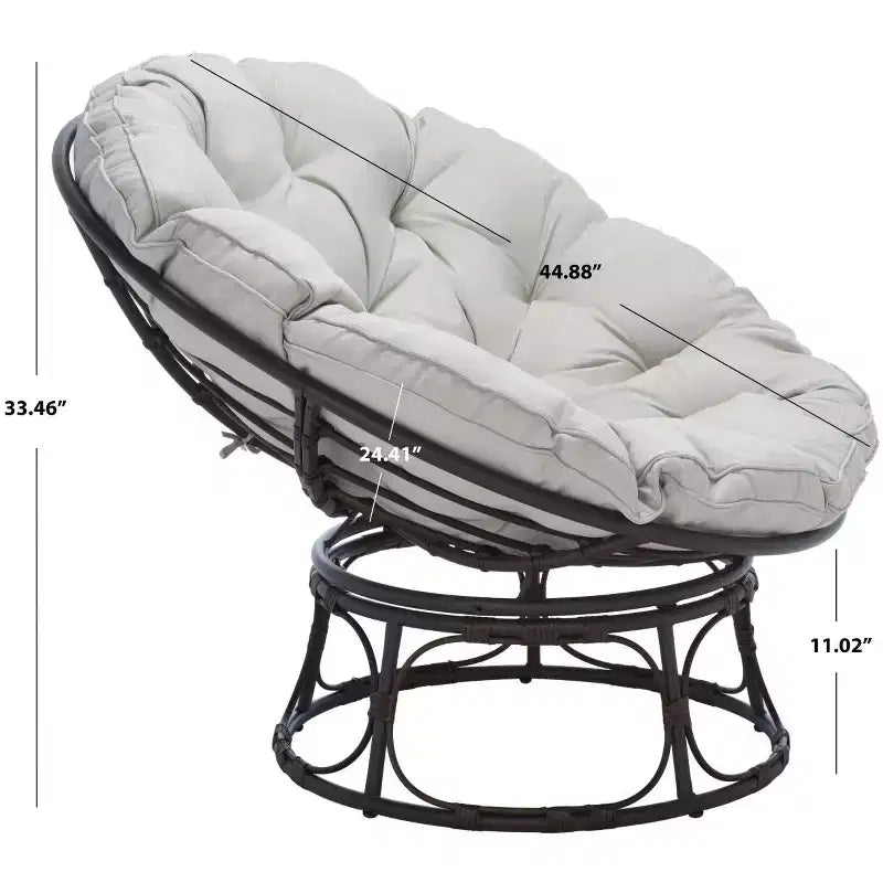 Kiraya Papasan Chair Indoor/Outdoor - PAT9041 - Brown/Grey - Safavieh