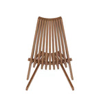 Flash Furniture Delia Commercial Grade Indoor/Outdoor Folding Acacia Wood Chair, Low Profile Lounge for Patio, Porch, Garden