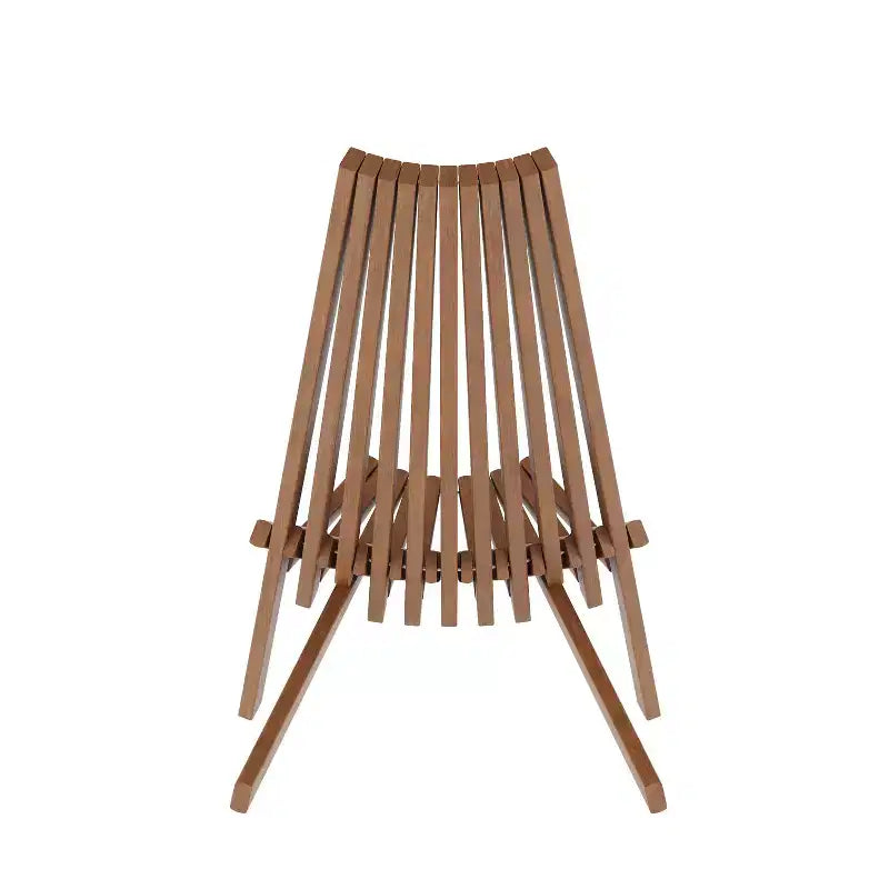 Flash Furniture Delia Commercial Grade Indoor/Outdoor Folding Acacia Wood Chair, Low Profile Lounge for Patio, Porch, Garden