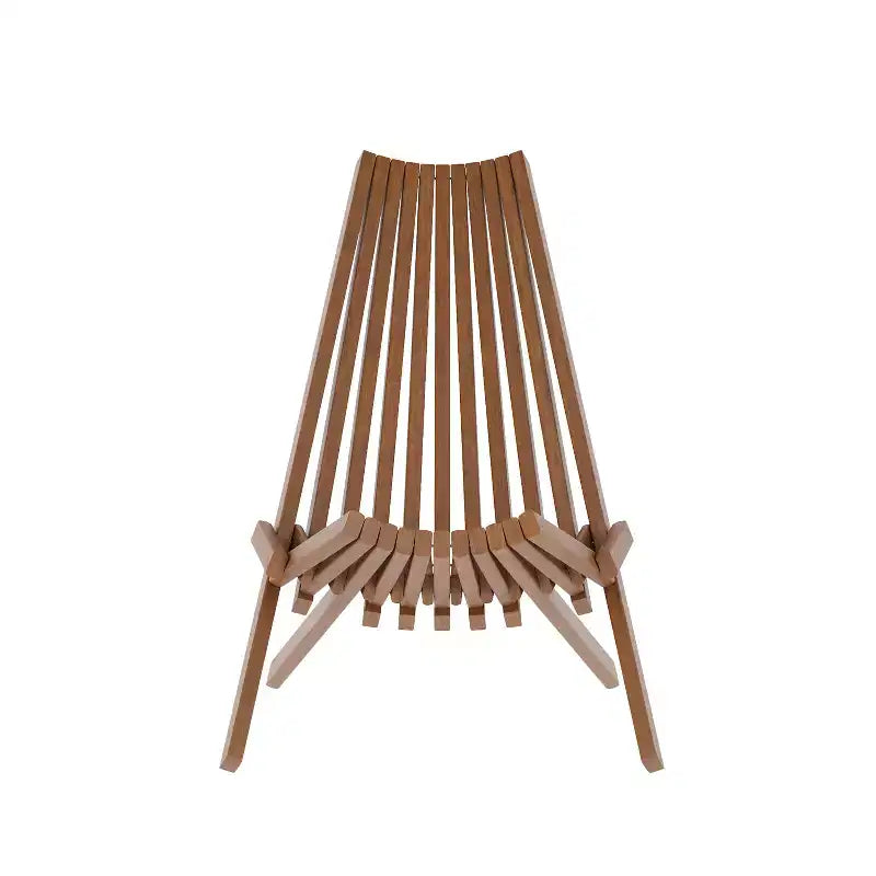 Flash Furniture Delia Commercial Grade Indoor/Outdoor Folding Acacia Wood Chair, Low Profile Lounge for Patio, Porch, Garden