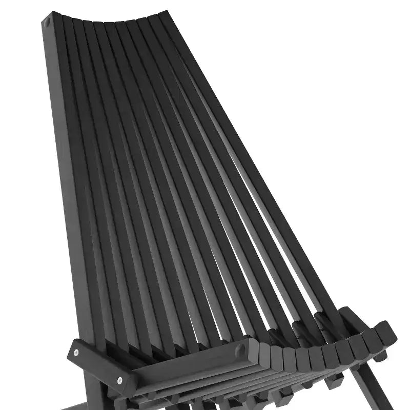 Flash Furniture Delia Commercial Grade Indoor/Outdoor Folding Acacia Wood Chair, Low Profile Lounge for Patio, Porch, Garden