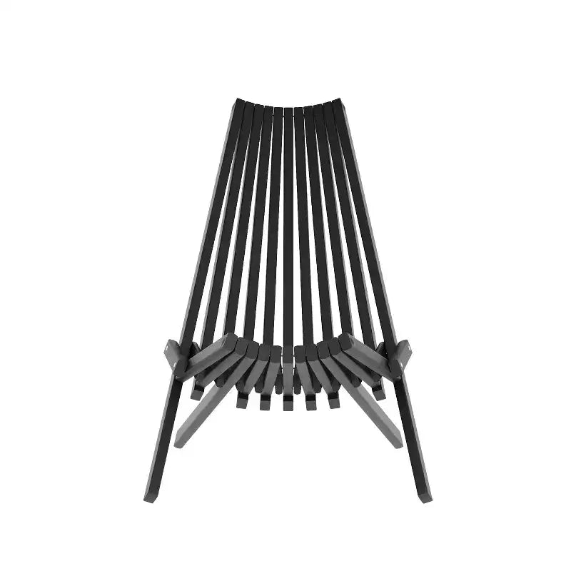 Flash Furniture Delia Commercial Grade Indoor/Outdoor Folding Acacia Wood Chair, Low Profile Lounge for Patio, Porch, Garden