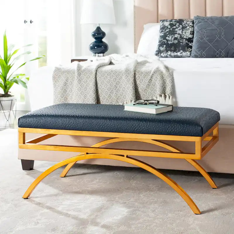 SAFAVIEH Belinda Banc Arc Moderne Glam - 38 x 18 x 18.3 - 38Lx18Px18H