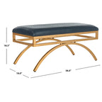 SAFAVIEH Belinda Banc Arc Moderne Glam - 38 x 18 x 18.3 - 38Lx18Px18H