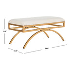 SAFAVIEH Belinda Banc Arc Moderne Glam - 38 x 18 x 18.3 - 38Lx18Px18H