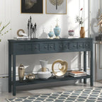 TREXM Rustic Entryway Console Table