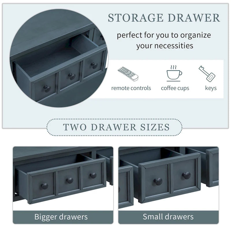 TREXM Rustic Entryway Console Table