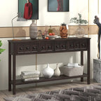 Rustic 4-drawer Entryway Console Table