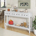Rustic 4-drawer Entryway Console Table