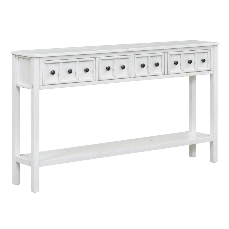 Rustic 4-drawer Entryway Console Table