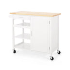 Desserte de cuisine contemporaine Westcliffe à roulettes par Christopher Knight Home - 41,75 l x 18,90 P x 35,25 H