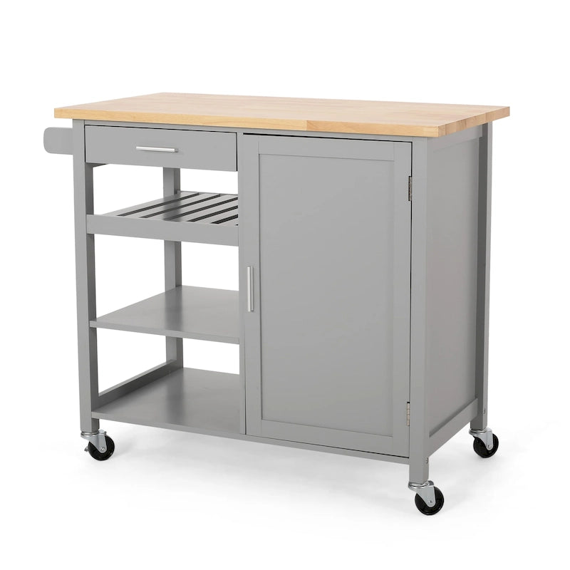 Westcliffe Contemporary Kitchen Cart with Wheels by Christopher Knight Home - 41.75 W x 18.90 D x 35.25 H