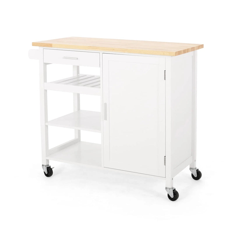 Westcliffe Contemporary Kitchen Cart with Wheels by Christopher Knight Home - 41.75 W x 18.90 D x 35.25 H