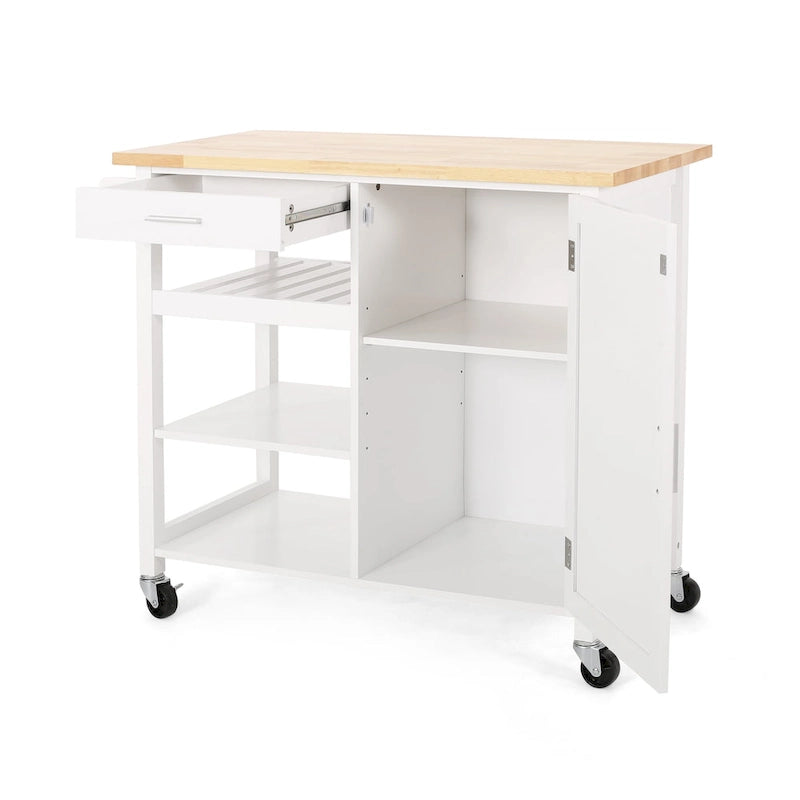 Westcliffe Contemporary Kitchen Cart with Wheels by Christopher Knight Home - 41.75 W x 18.90 D x 35.25 H
