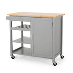 Desserte de cuisine contemporaine Westcliffe à roulettes par Christopher Knight Home - 41,75 l x 18,90 P x 35,25 H