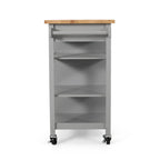 Desserte de cuisine contemporaine Westcliffe à roulettes par Christopher Knight Home - 41,75 l x 18,90 P x 35,25 H