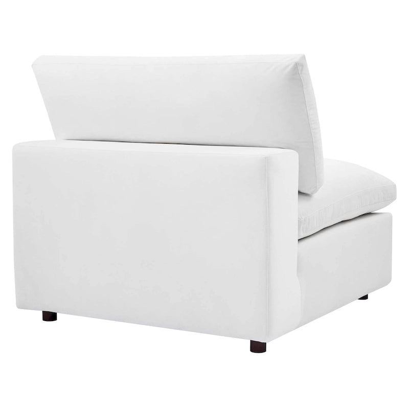 Down Filled Overstuffed Performance Velvet Armless Chair