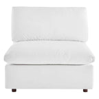 Down Filled Overstuffed Performance Velvet Armless Chair