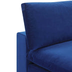 Down Filled Overstuffed Performance Velvet Armless Chair